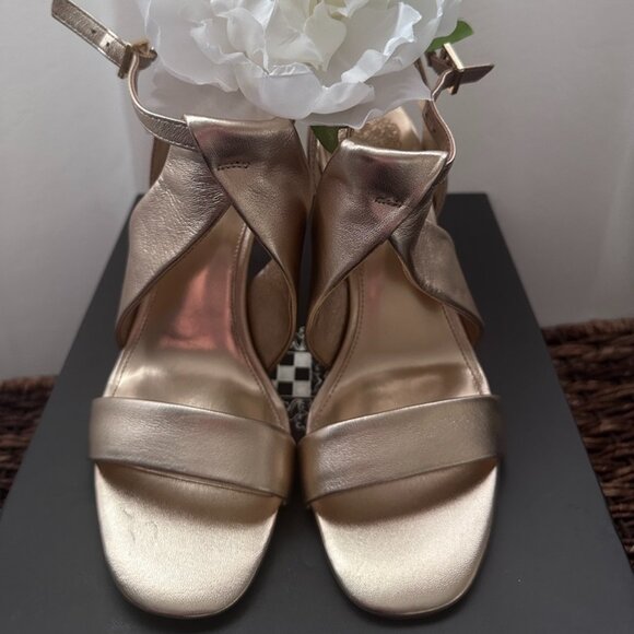Gold Vince Camuto Strappy Heel - Picture 1 of 7